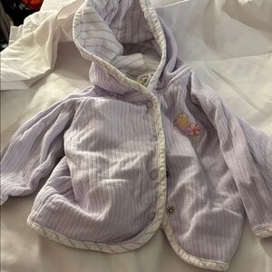 Lilac Hooded Baby Connection Jacket with Floral Embroidery 6-9 Months